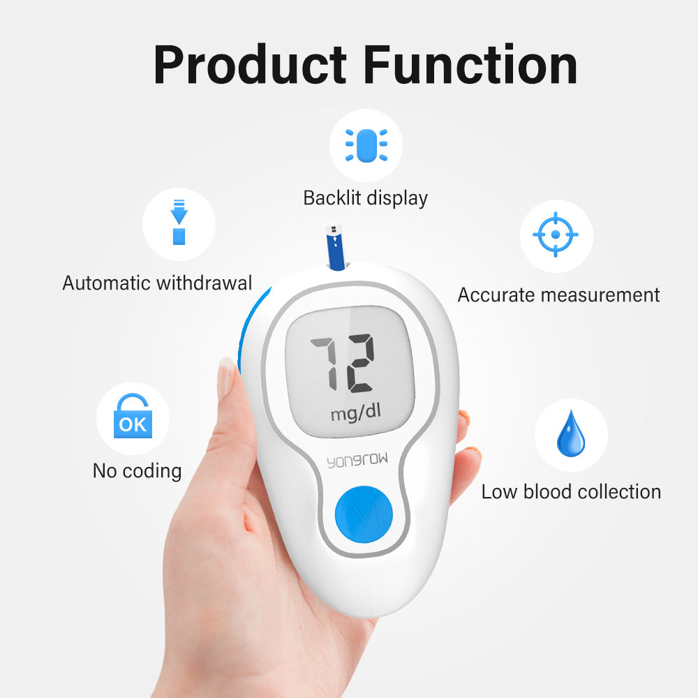 Yongrow medical 2in1 Uric Acid & Blood Glucose Meter for Diabetes